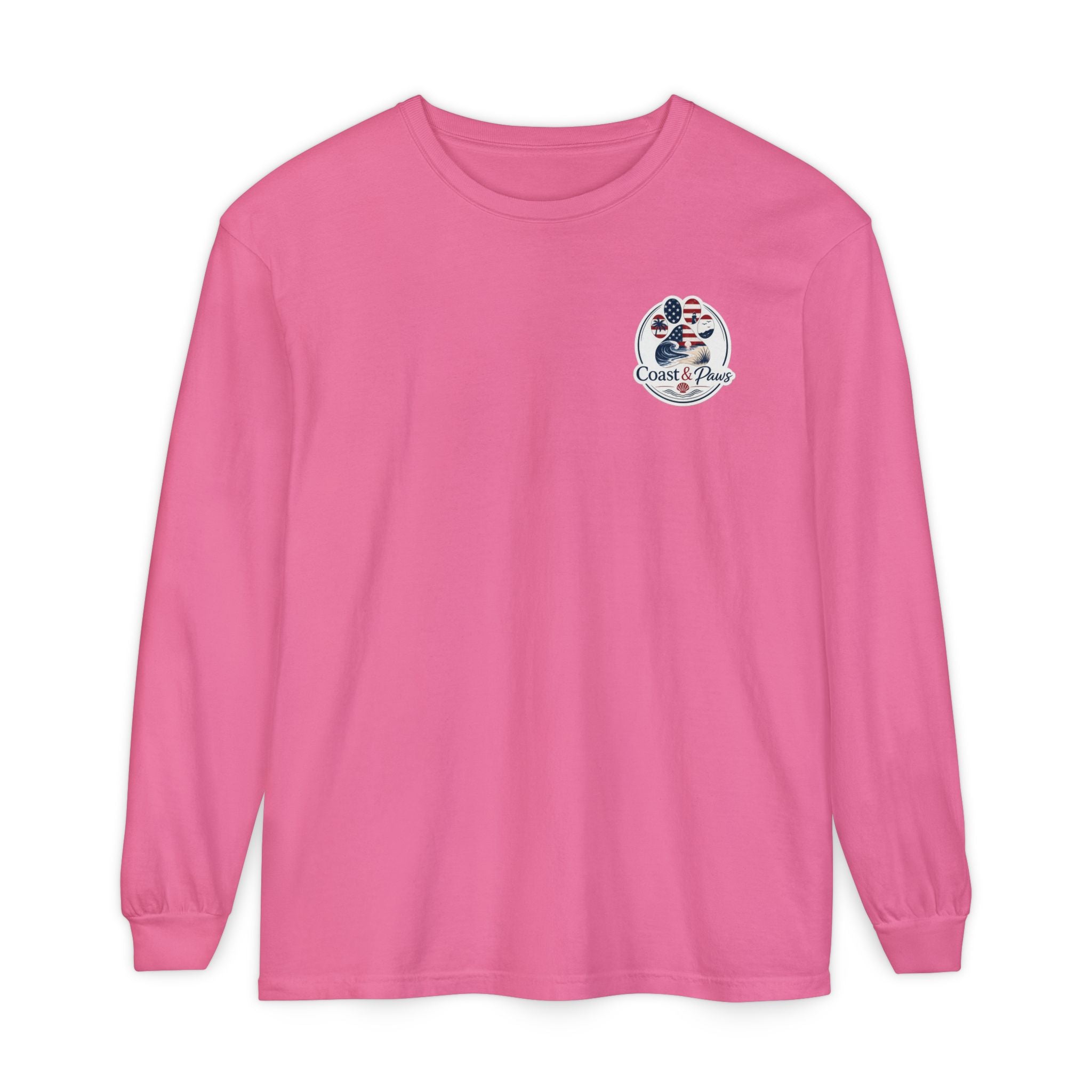 Patriotic Coast & Paws Signature Long Sleeve T‑Shirt