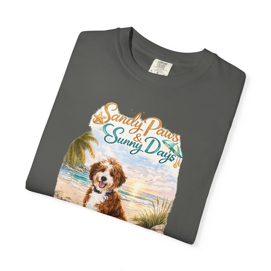 Sandy Paws Sunny Days T-Shirt — Unisex Comfort Colors Graphic Tee