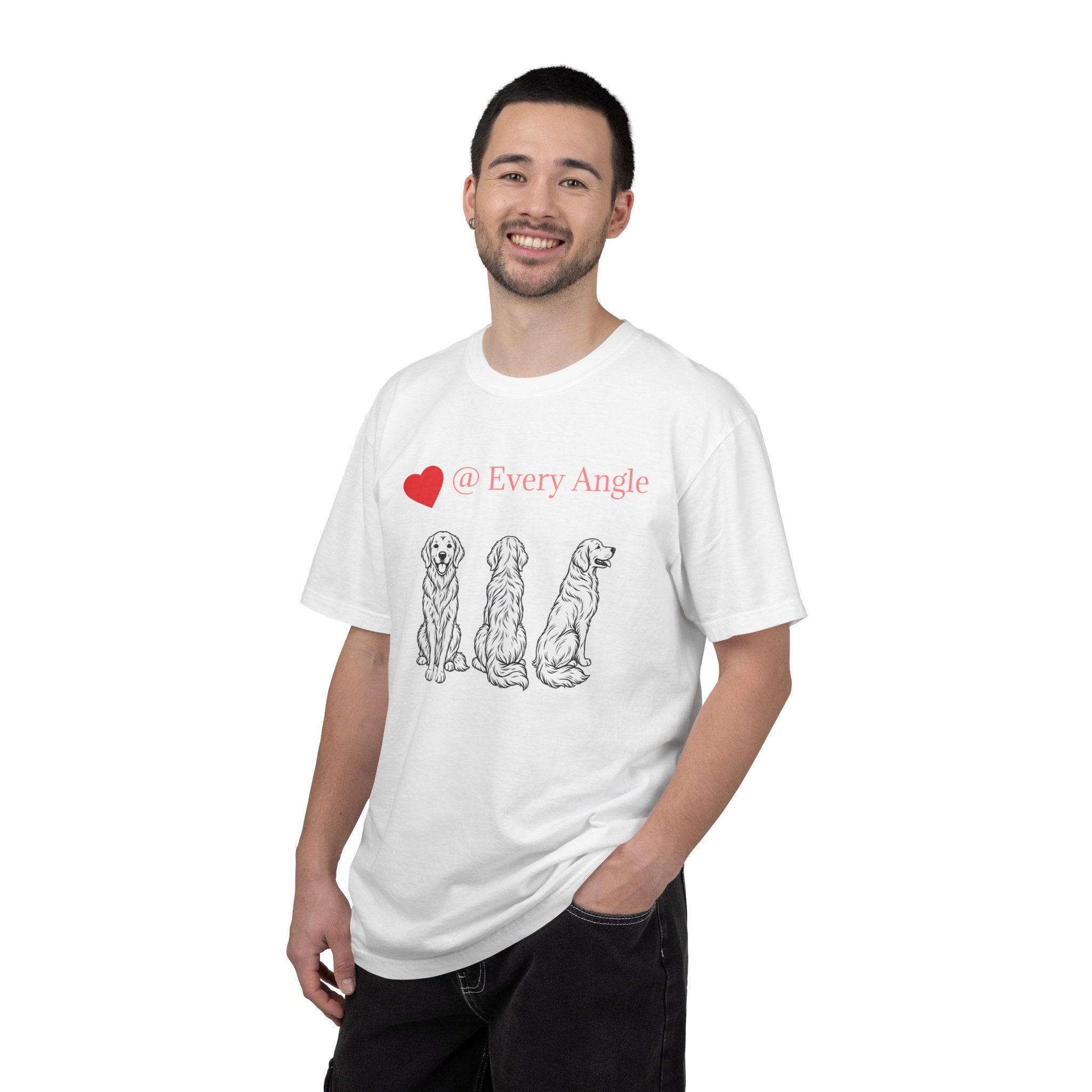 Golden Retriever Love T-Shirt — “@ Every Angle” Dog Portrait Tee - We can Customize with your dog breed