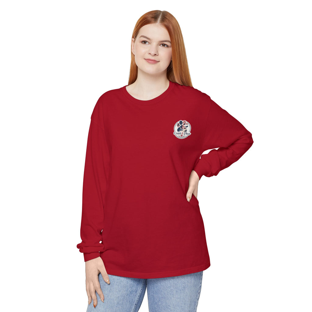 Patriotic Coast & Paws Signature Long Sleeve T‑Shirt