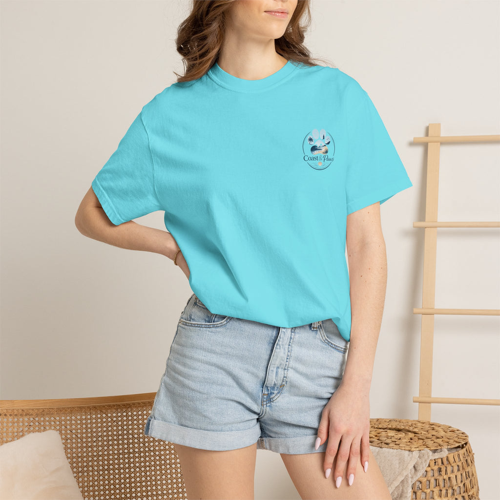 Coast & Paws Signature (Coastal Blue) Unisex Garment-Dyed T-shirt