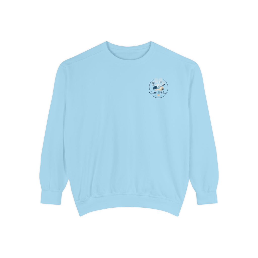 Paws in the Sand Sweatshirt | Anchor Paw Print Nautical Beach Design