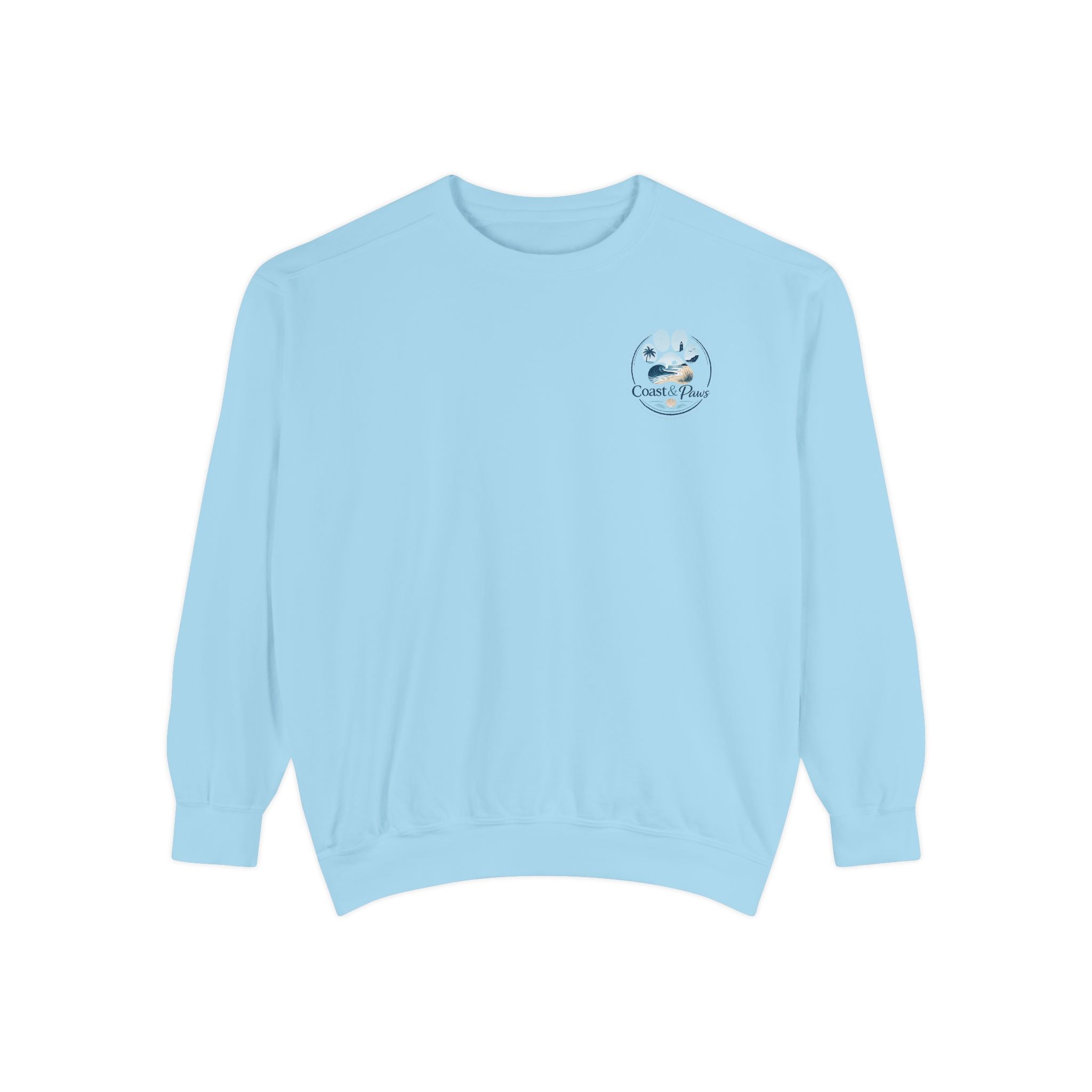 Paws in the Sand Sweatshirt | Anchor Paw Print Nautical Beach Design