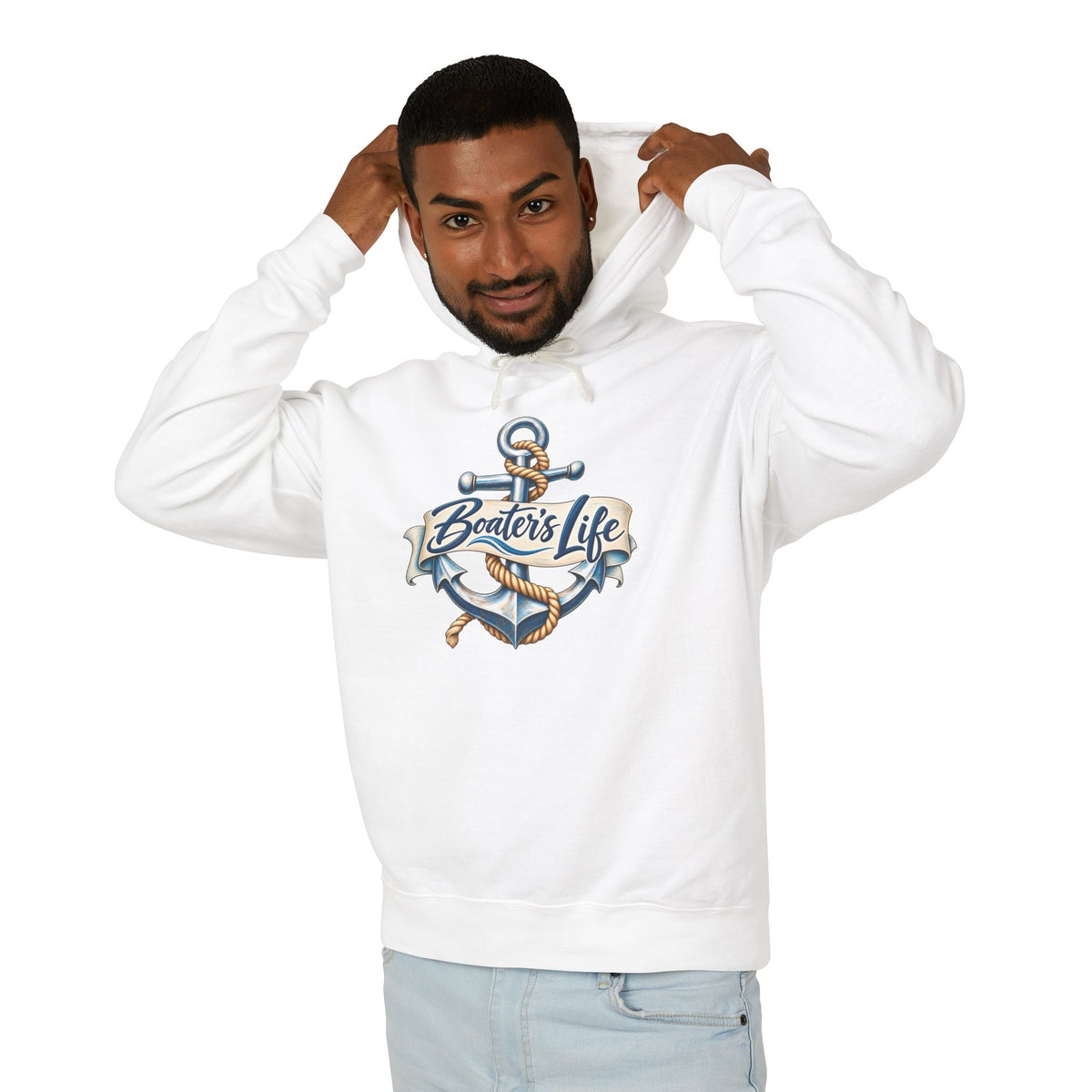 Boater's Life Anchor Unisex Hoodie — Nautical Boat Lover Lightweight Sweatshirt