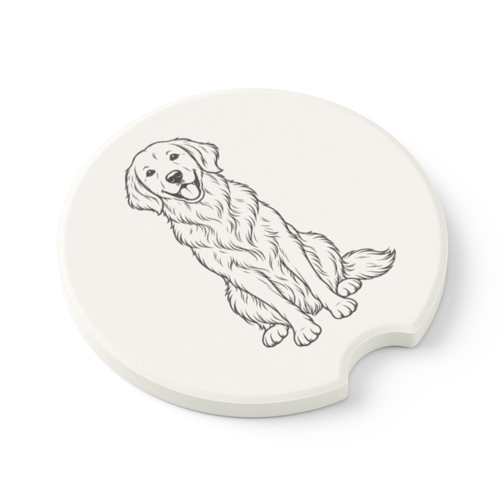 Golden Retriever Soapstone Car Coaster