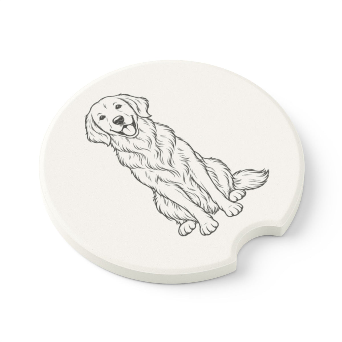 Golden Retriever Soapstone Car Coaster