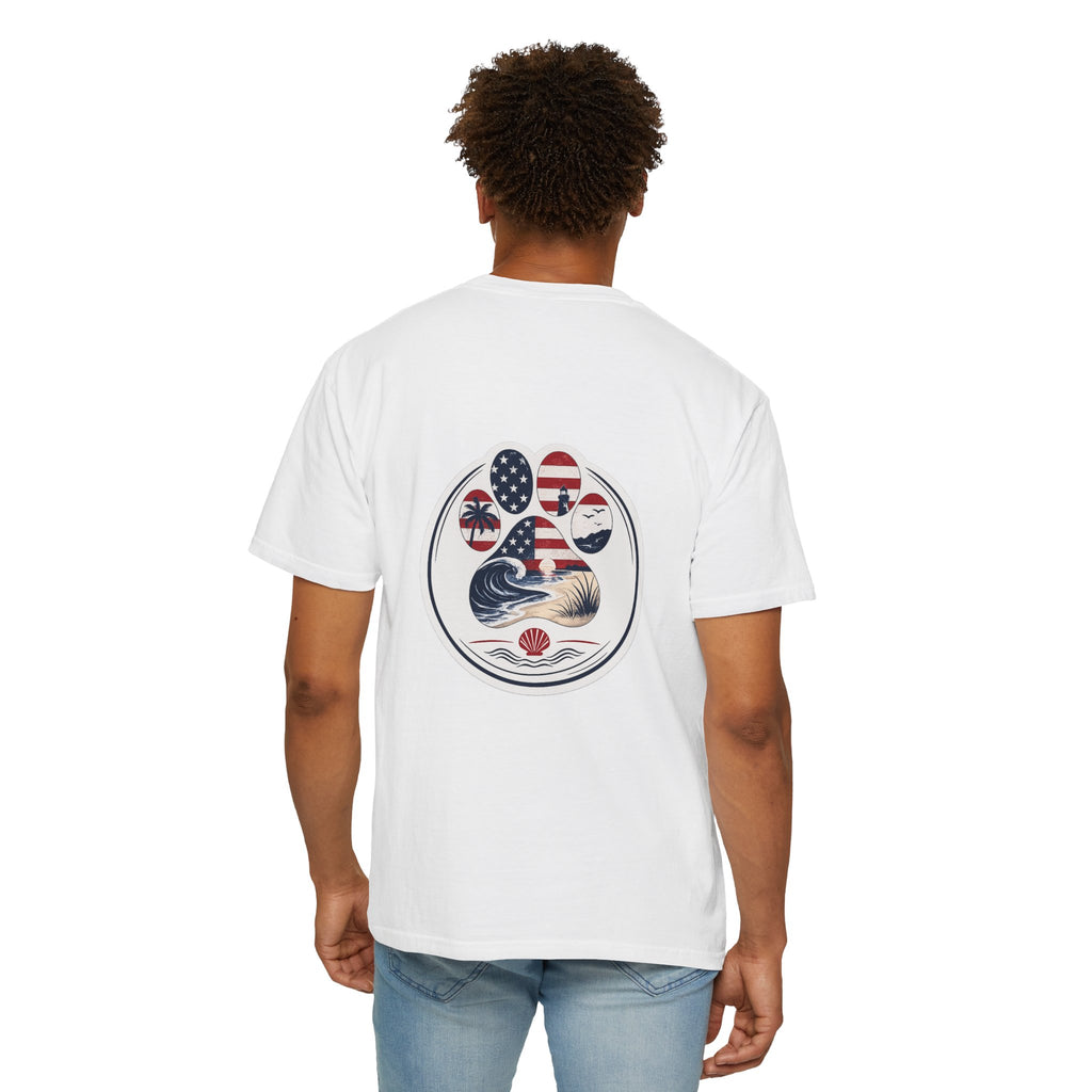 Coast & Paws Signature (Red, White & Blue) Unisex Garment-Dyed T-shirt