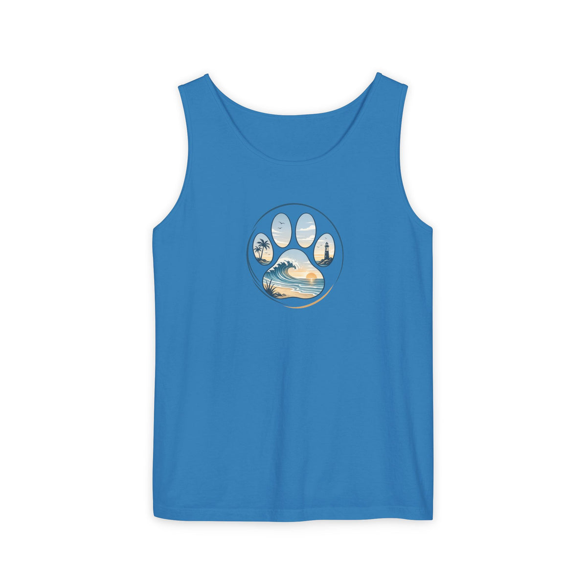 Coast & Paws Signature Unisex Surf Tank Top — Beach Vibes Tank