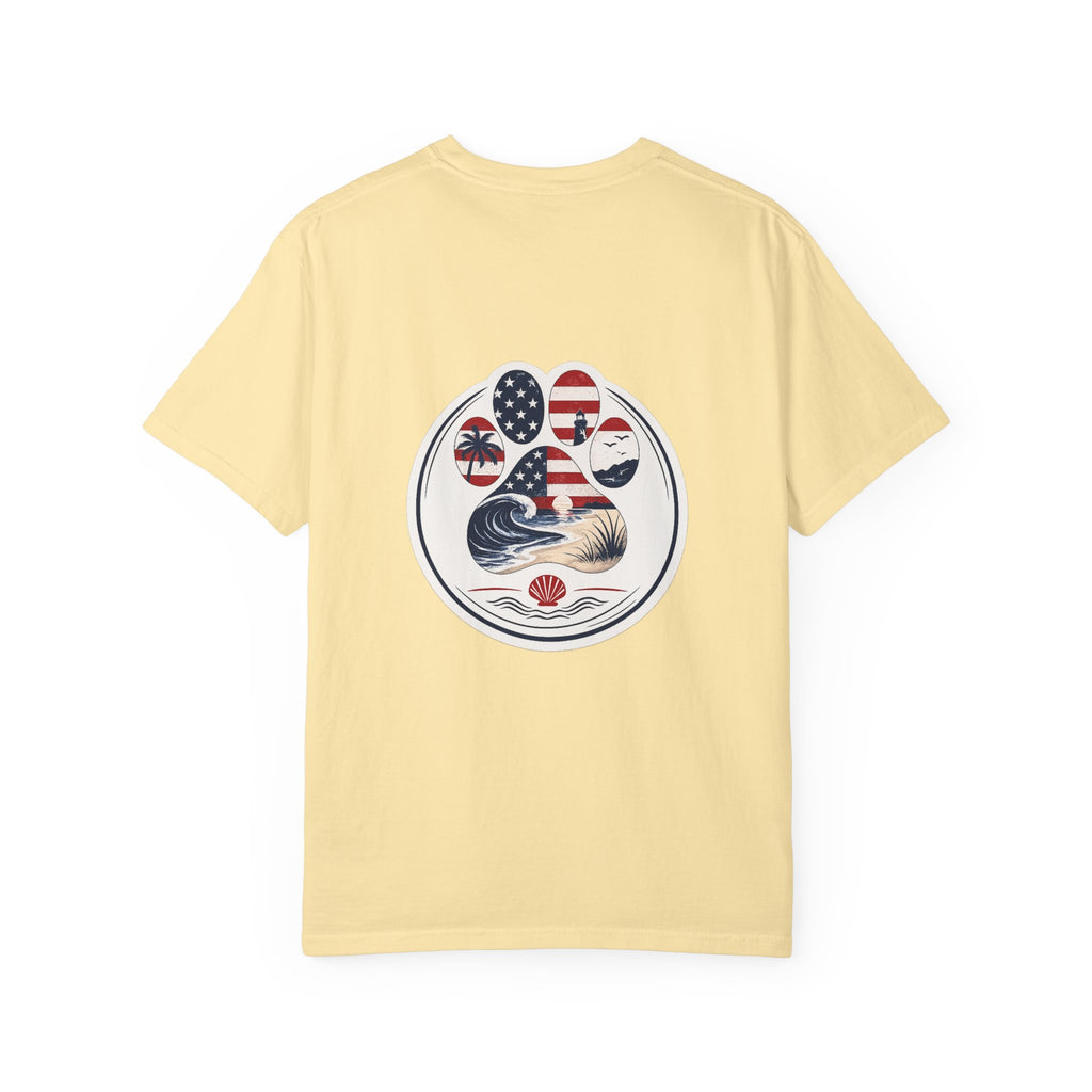 Coast & Paws Signature (Red, White & Blue) Unisex Garment-Dyed T-shirt