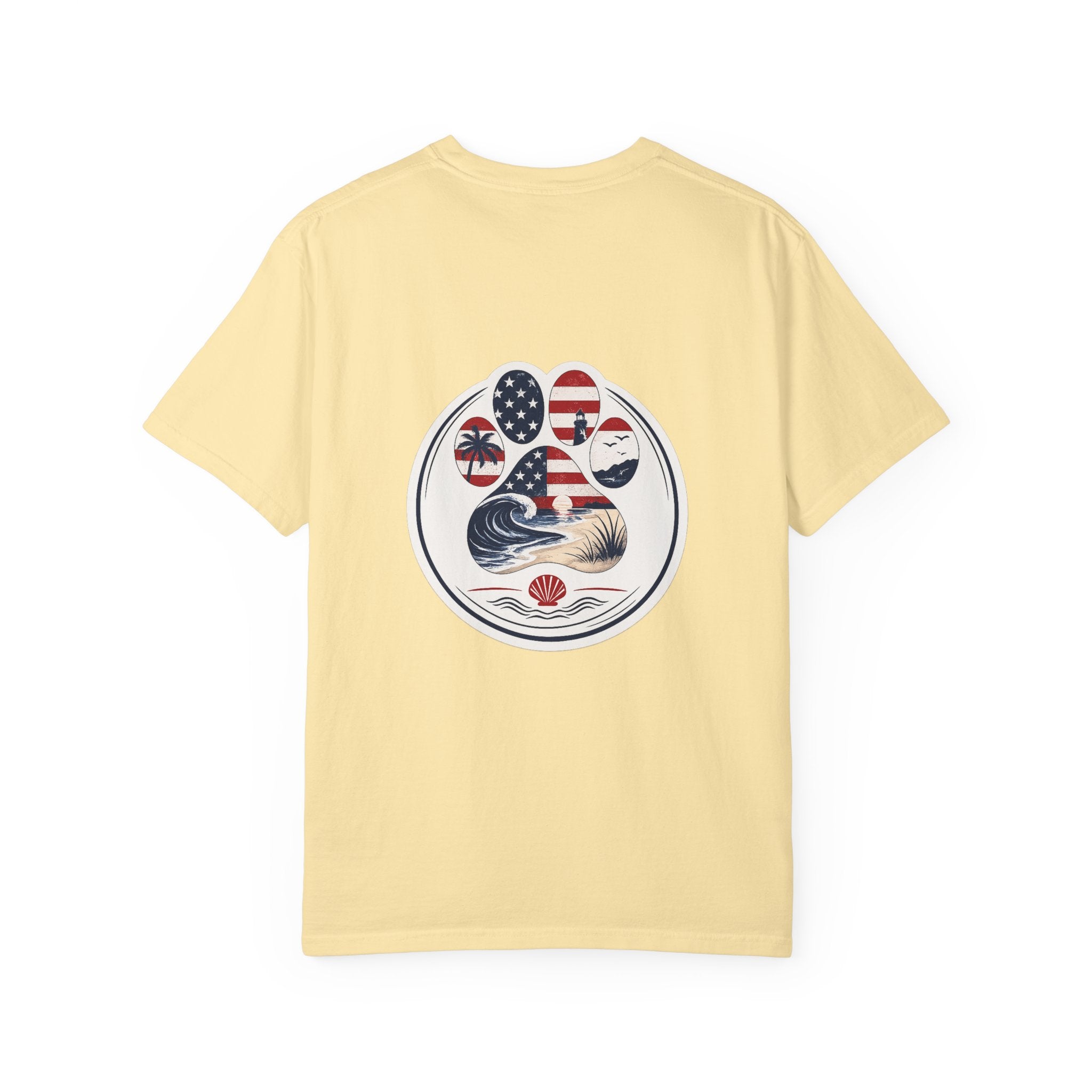 Coast & Paws Signature (Red, White & Blue) Unisex Garment-Dyed T-shirt