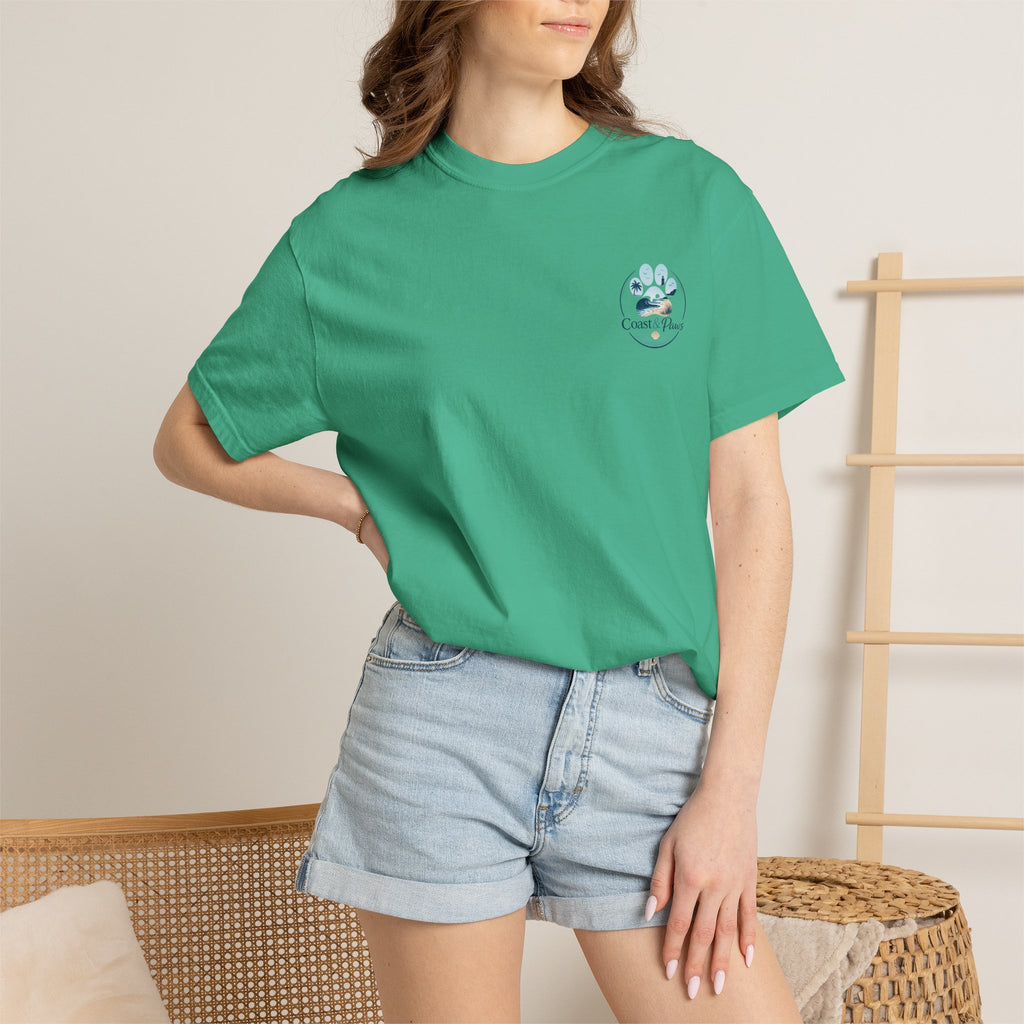 Coast & Paws Signature (Coastal Blue) Unisex Garment-Dyed T-shirt