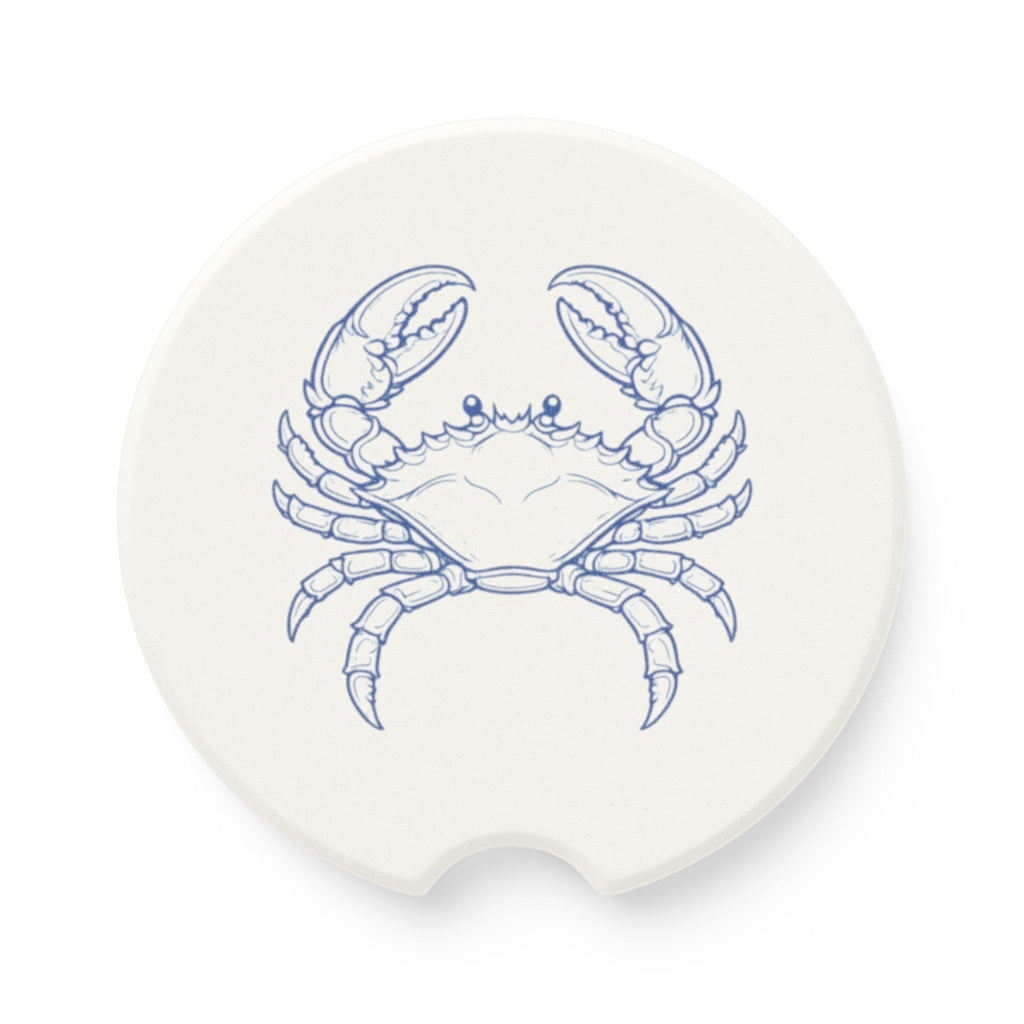 Crab Illustration Soapstone Car Coaster