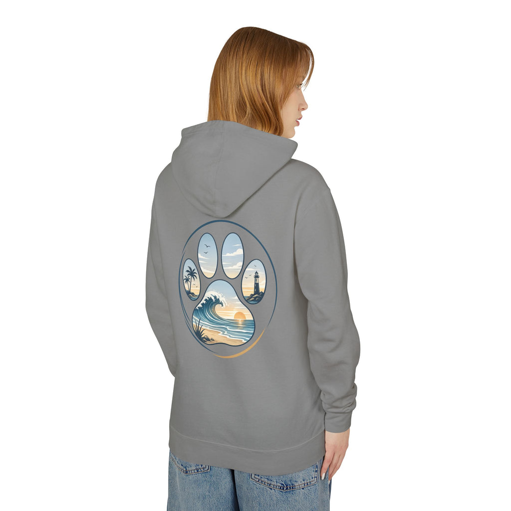 Coast & Paws Signature (Coastal Blue) Hoodie | Unisex Garment Dyed