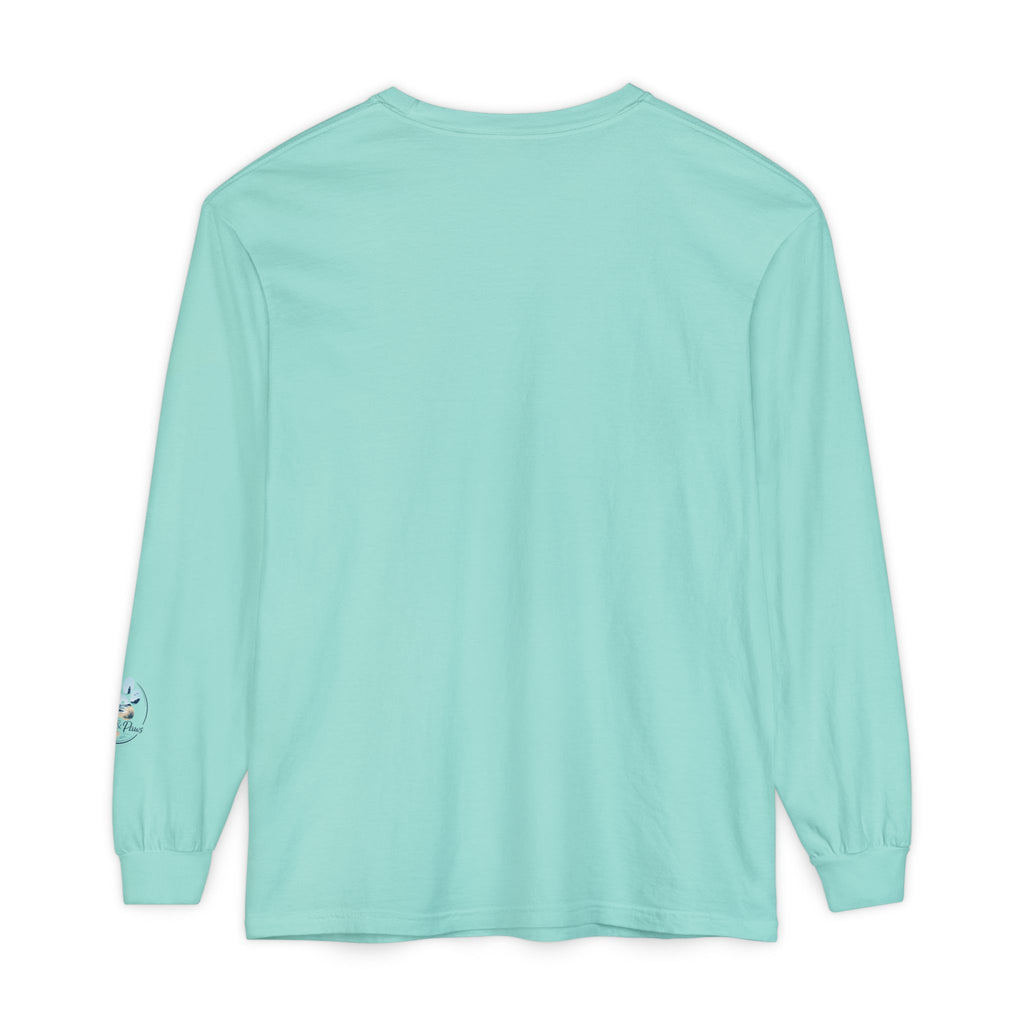 Jeep Girl Long Sleeve Tee — Fall Adventure Pumpkins & Dog Graphic
