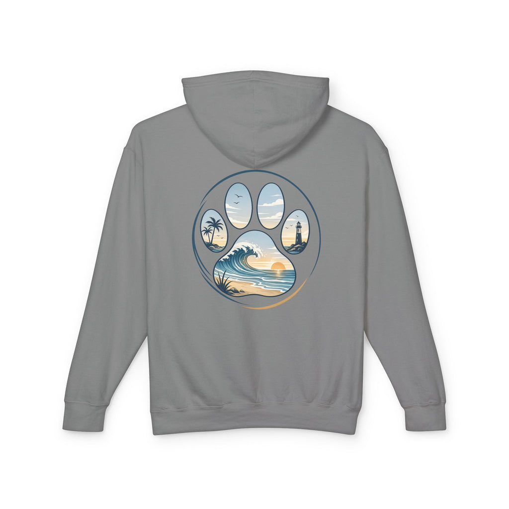 Coast & Paws Signature (Coastal Blue) Hoodie | Unisex Garment Dyed