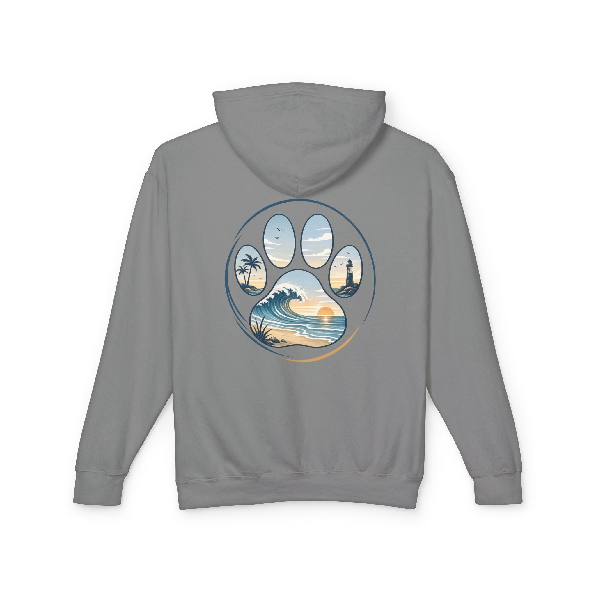 Coast & Paws Signature (Coastal Blue) Hoodie | Unisex Garment Dyed