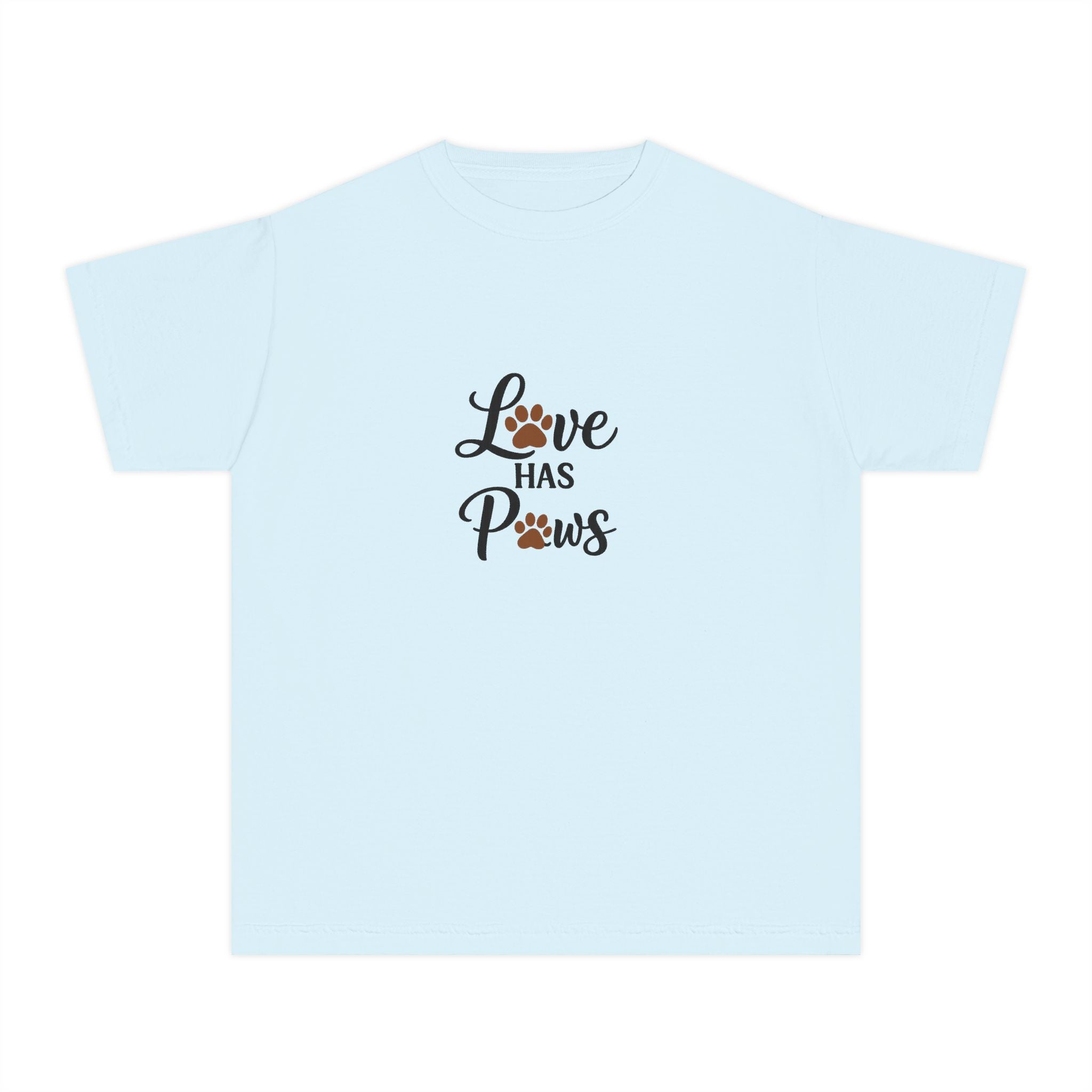 Youth Tee — "Love Has Paws" Puppy Lover Shirt