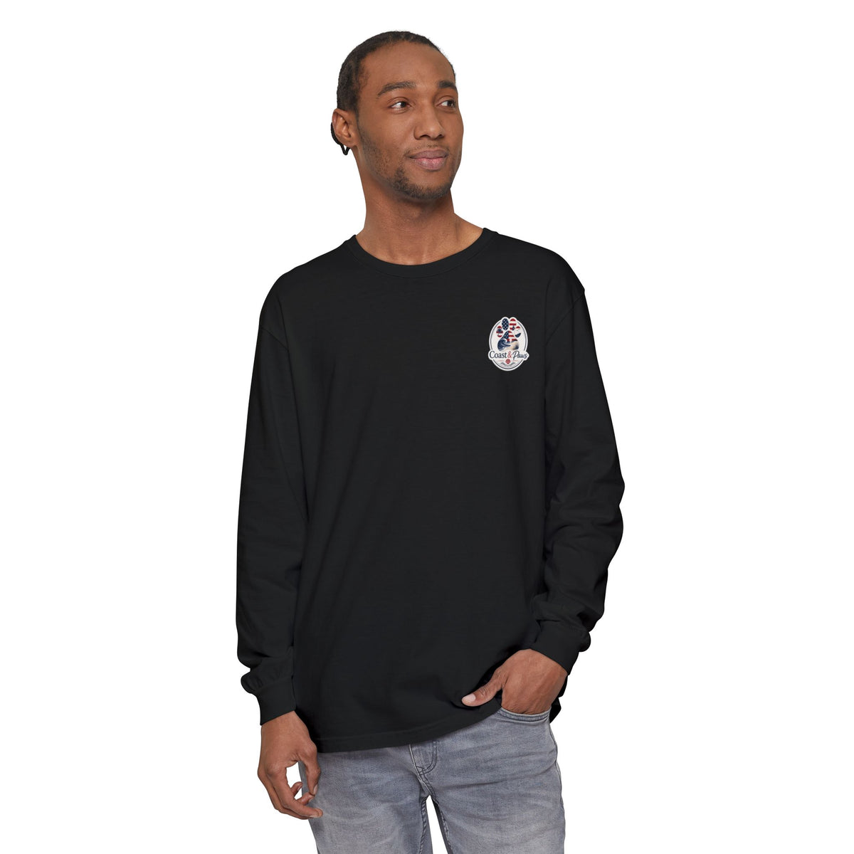 Patriotic Coast & Paws Signature Long Sleeve T‑Shirt