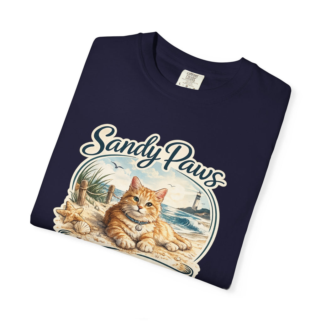 Sandy Paws Are Purrfect Beach Cat T-Shirt