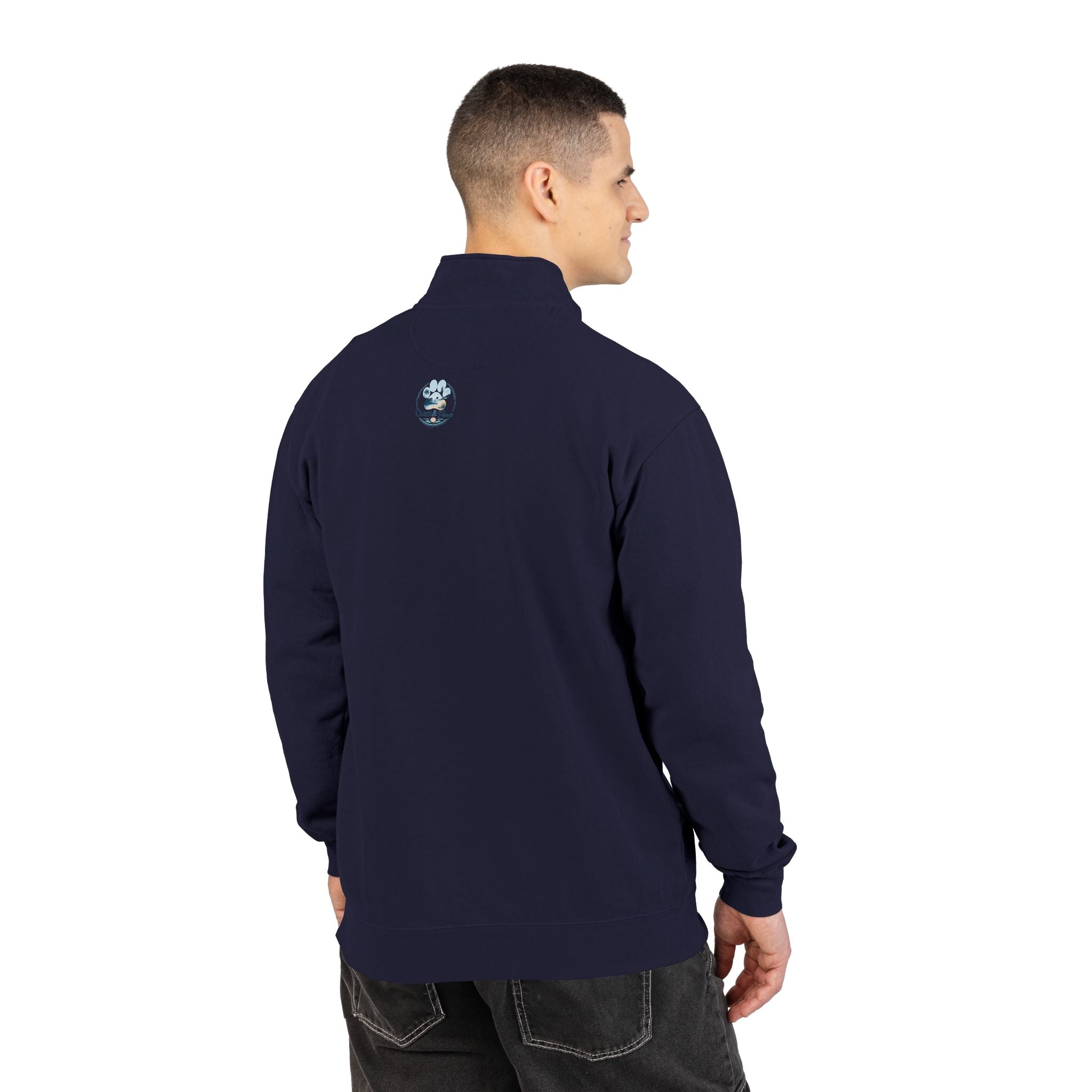 Quarter-Zip Sweatshirt — "Treat Dealer" Paw