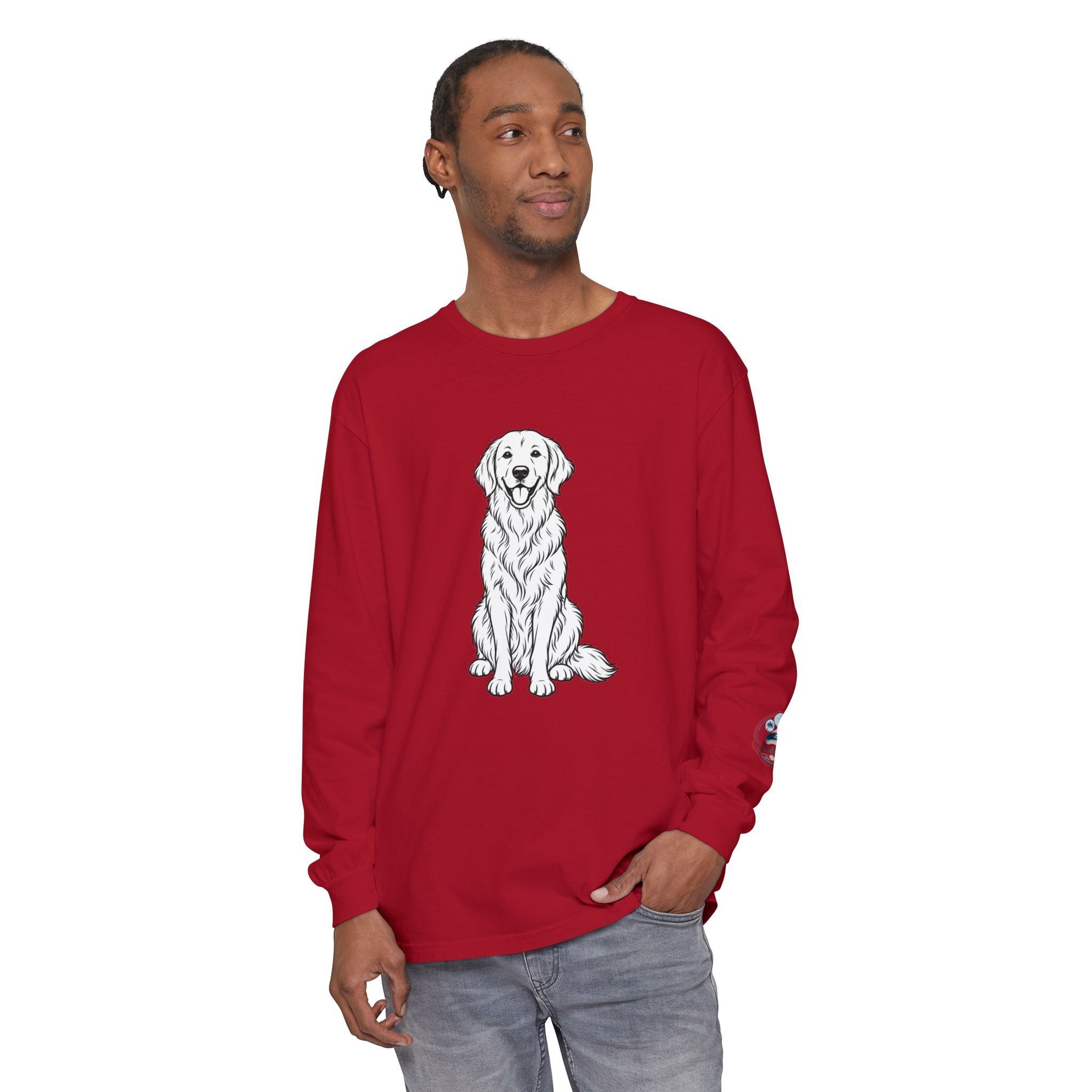 Golden Retriever Front & Back Unisex Long Sleeve Tee