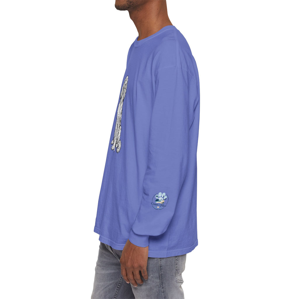 Irish Setter Unisex Long-Sleeve Tee with Coast & Paws logo on sleeve