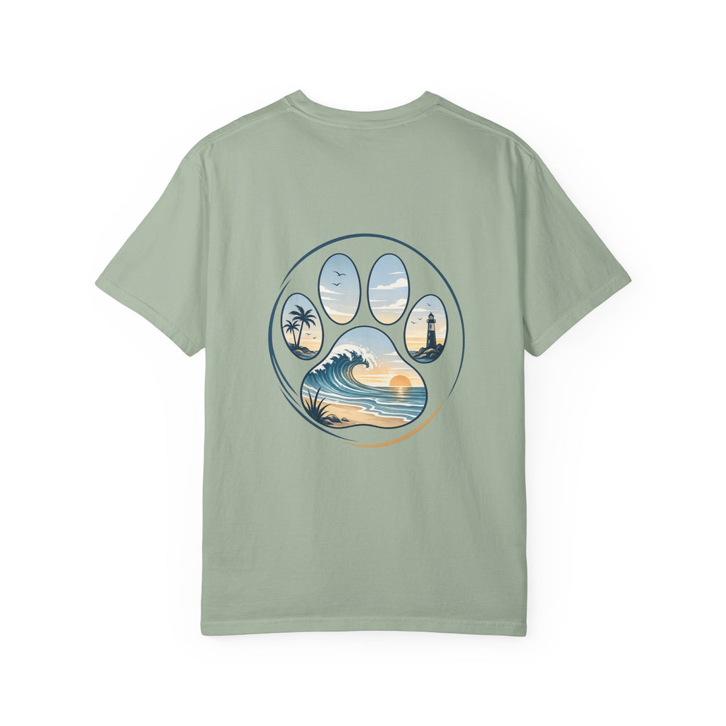 Coast & Paws Signature (Coastal Blue) Unisex Garment-Dyed T-shirt