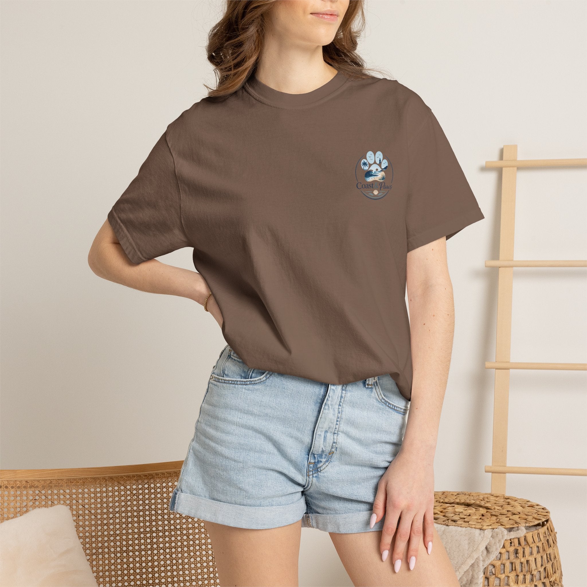 Coast & Paws Signature (Coastal Blue) Unisex Garment-Dyed T-shirt