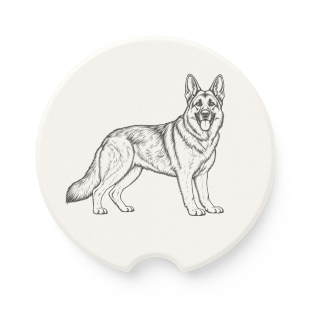 German Shepherd Soapstone Car Coaster