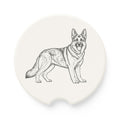 German Shepherd Soapstone Car Coaster