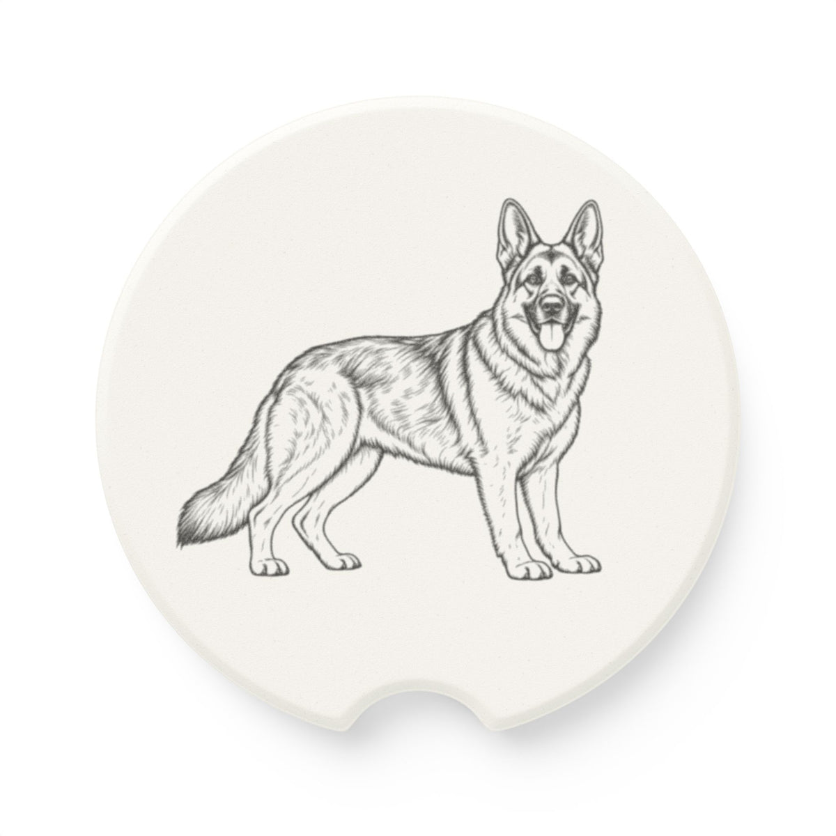 German Shepherd Soapstone Car Coaster