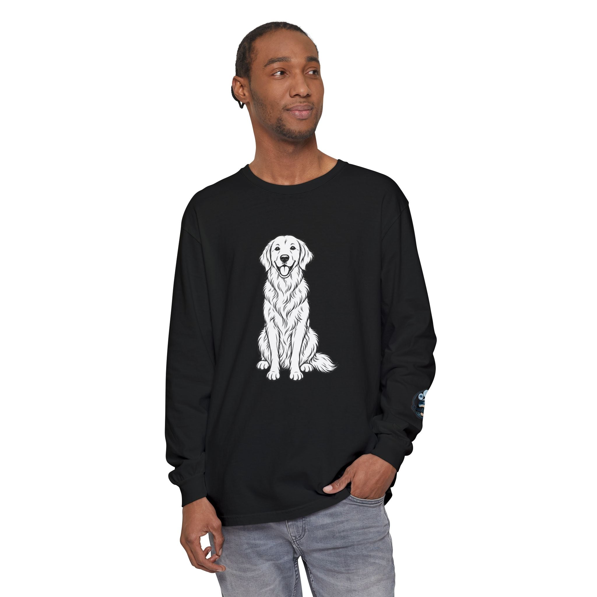 Golden Retriever Front & Back Unisex Long Sleeve Tee