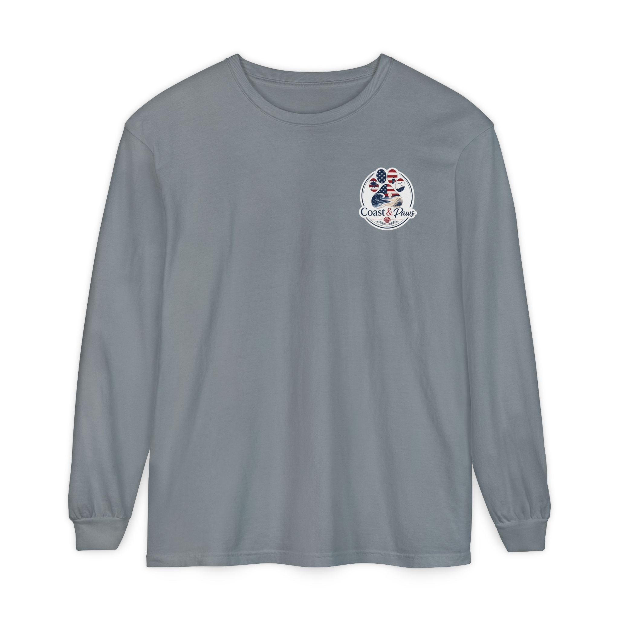 Patriotic Coast & Paws Signature Long Sleeve T‑Shirt