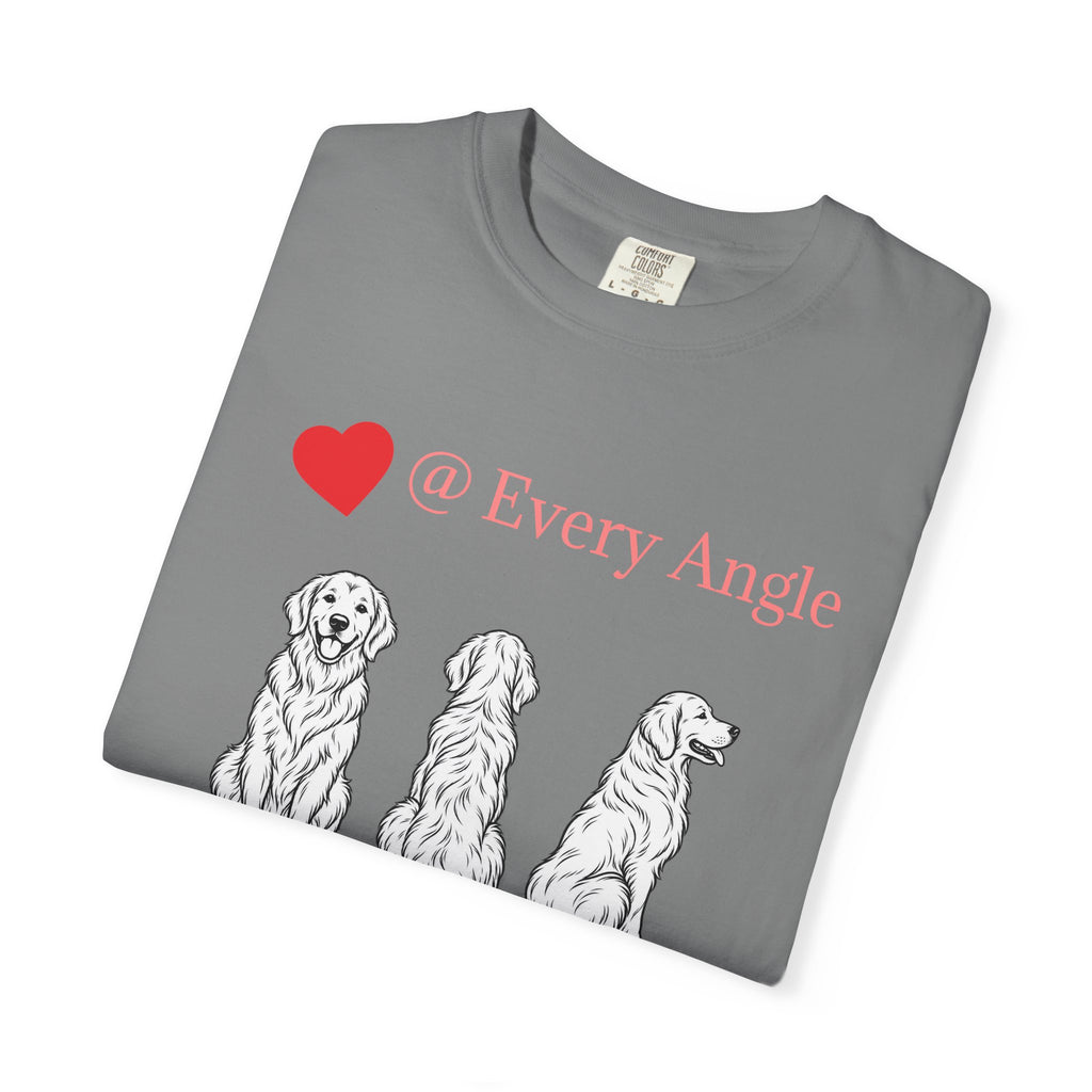 Golden Retriever Love T-Shirt — “@ Every Angle” Dog Portrait Tee - We can Customize with your dog breed