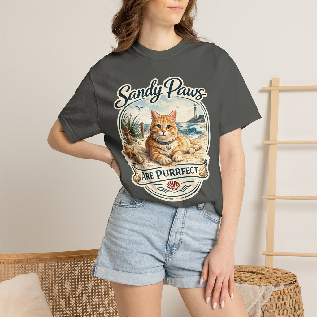 Sandy Paws Are Purrfect Beach Cat T-Shirt