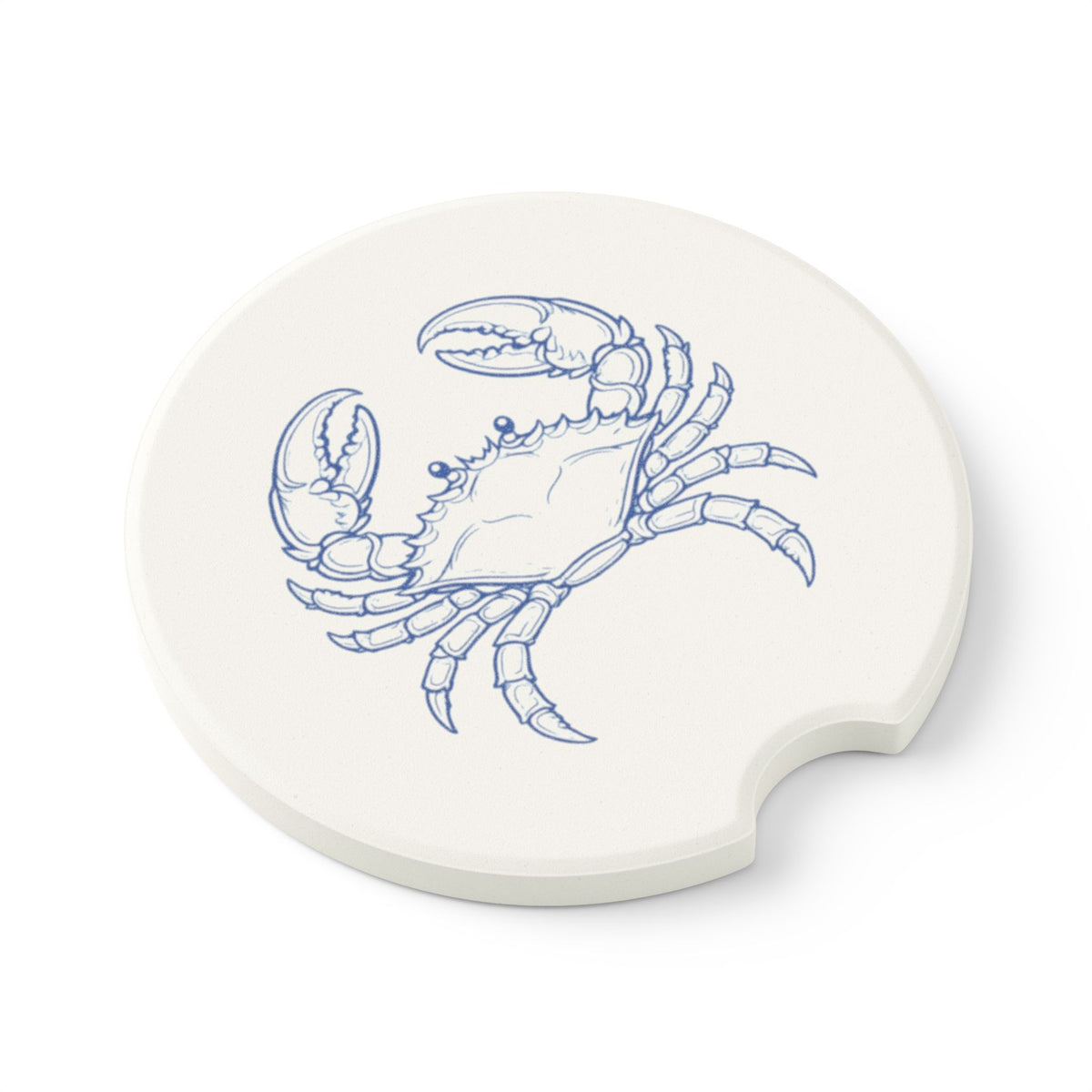 Crab Illustration Soapstone Car Coaster