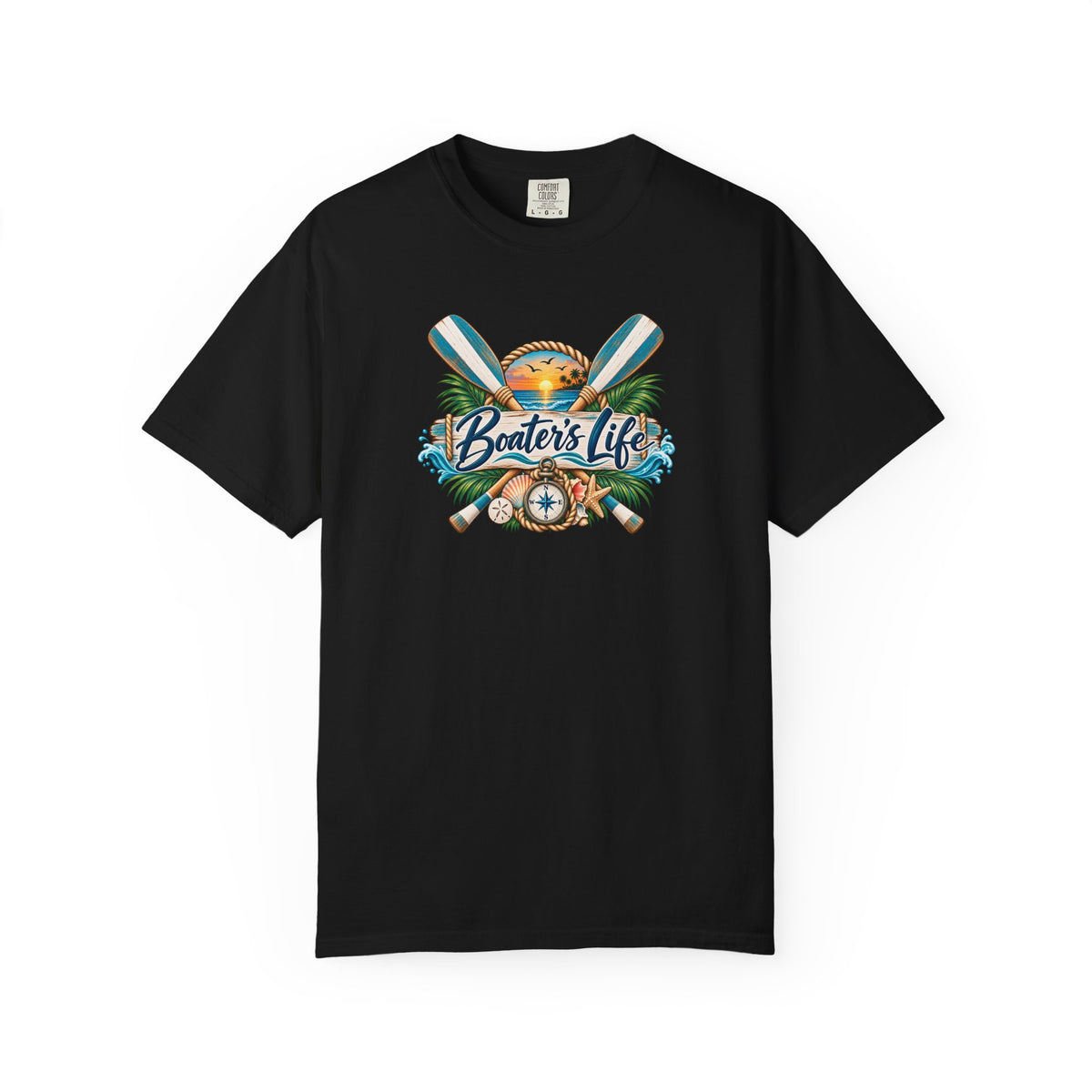 Boater's Life T-Shirt — Nautical Oars & Compass Beach Tee