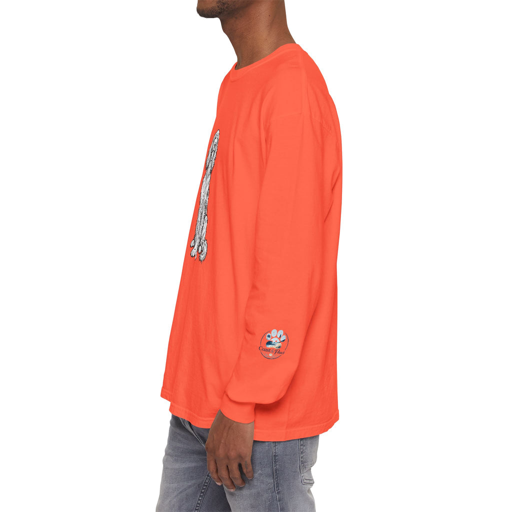 Irish Setter Unisex Long-Sleeve Tee with Coast & Paws logo on sleeve