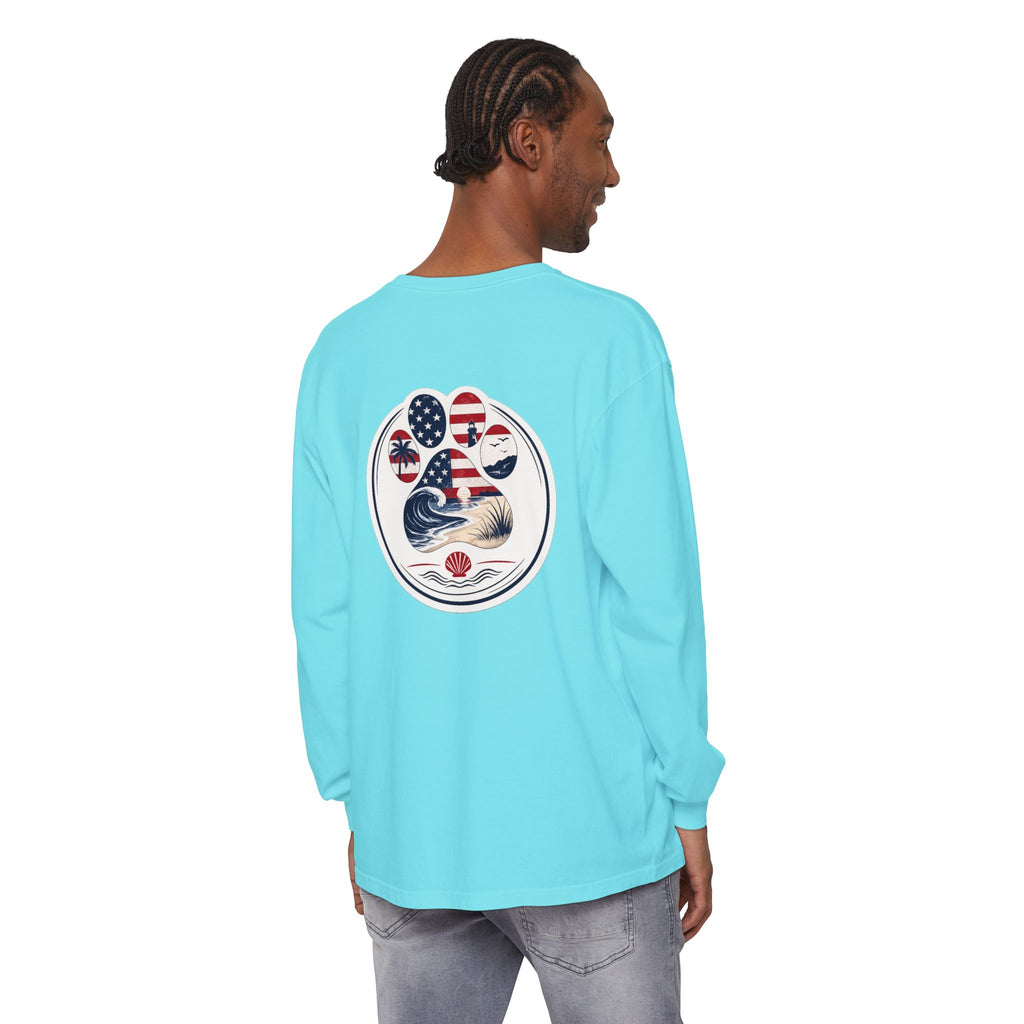Patriotic Coast & Paws Signature Long Sleeve T‑Shirt