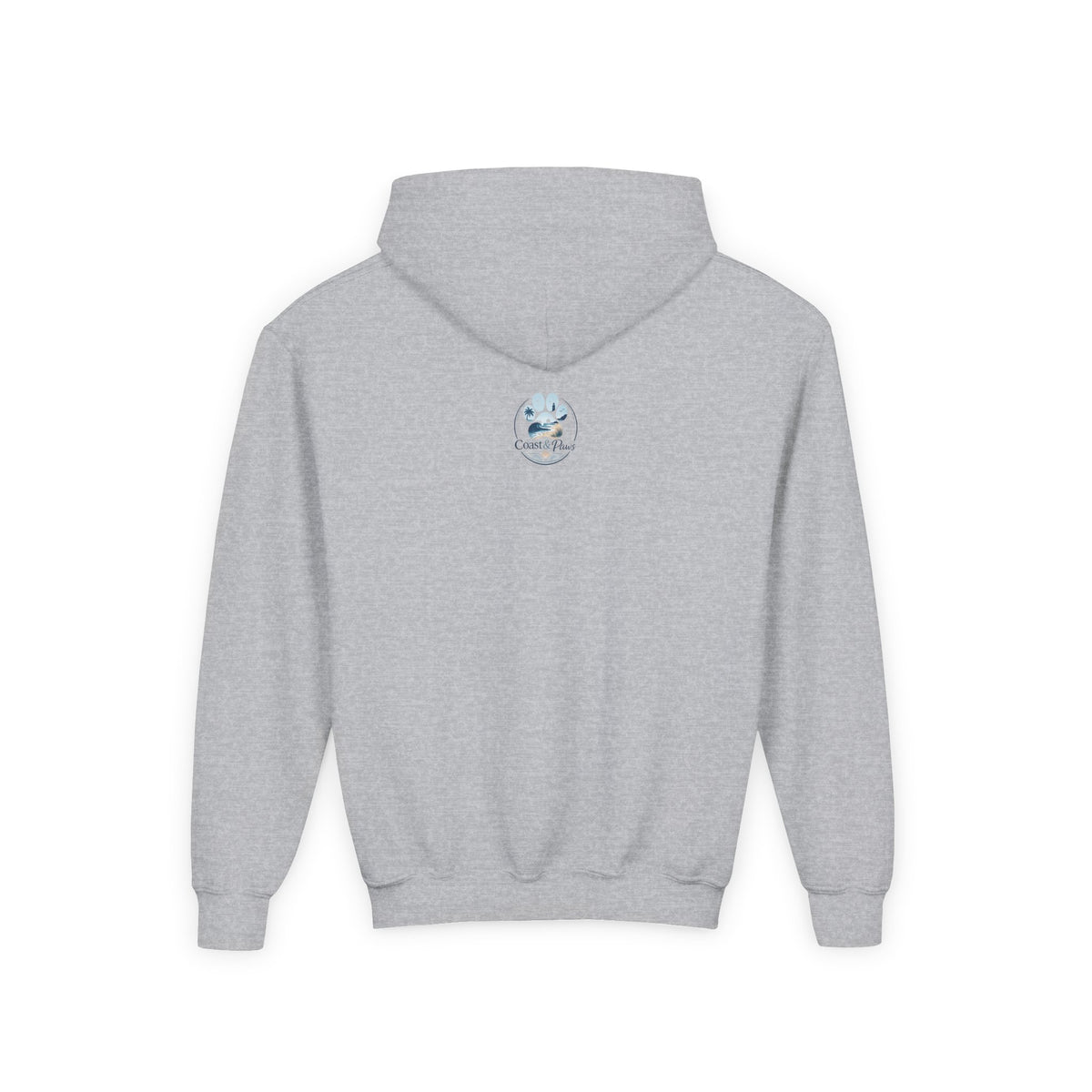 Youth Hoodie — "Sea Side Nap" Cat Beach Graphic Sweatshirt