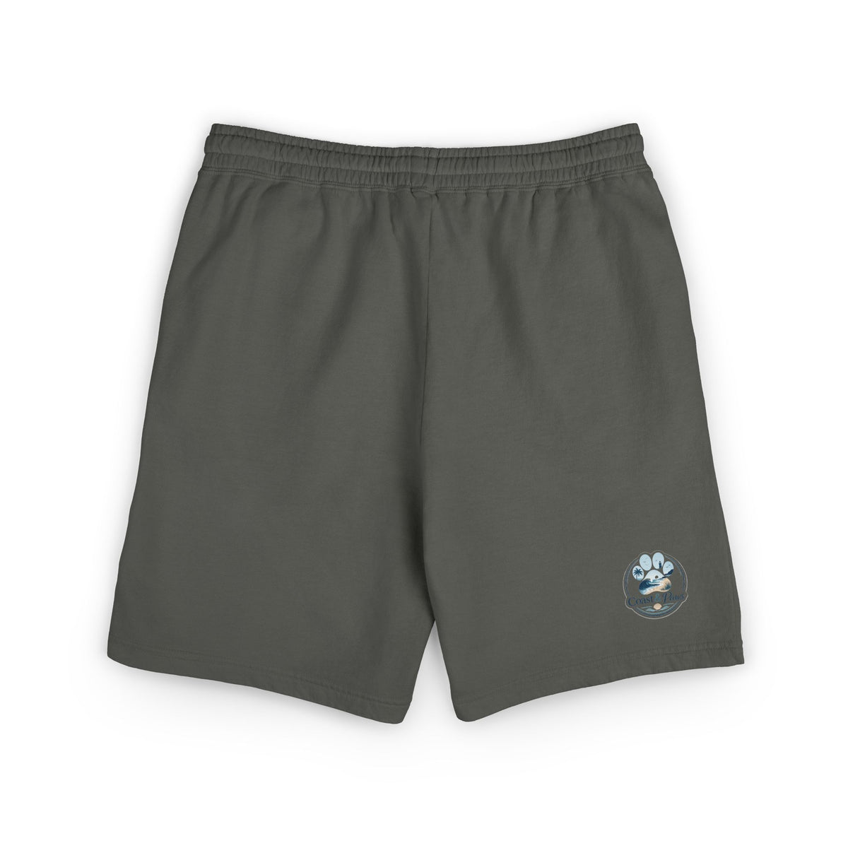 Beach Days Paw-Print Sweat Shorts — Lightweight Fleece Summer Lounge Shorts