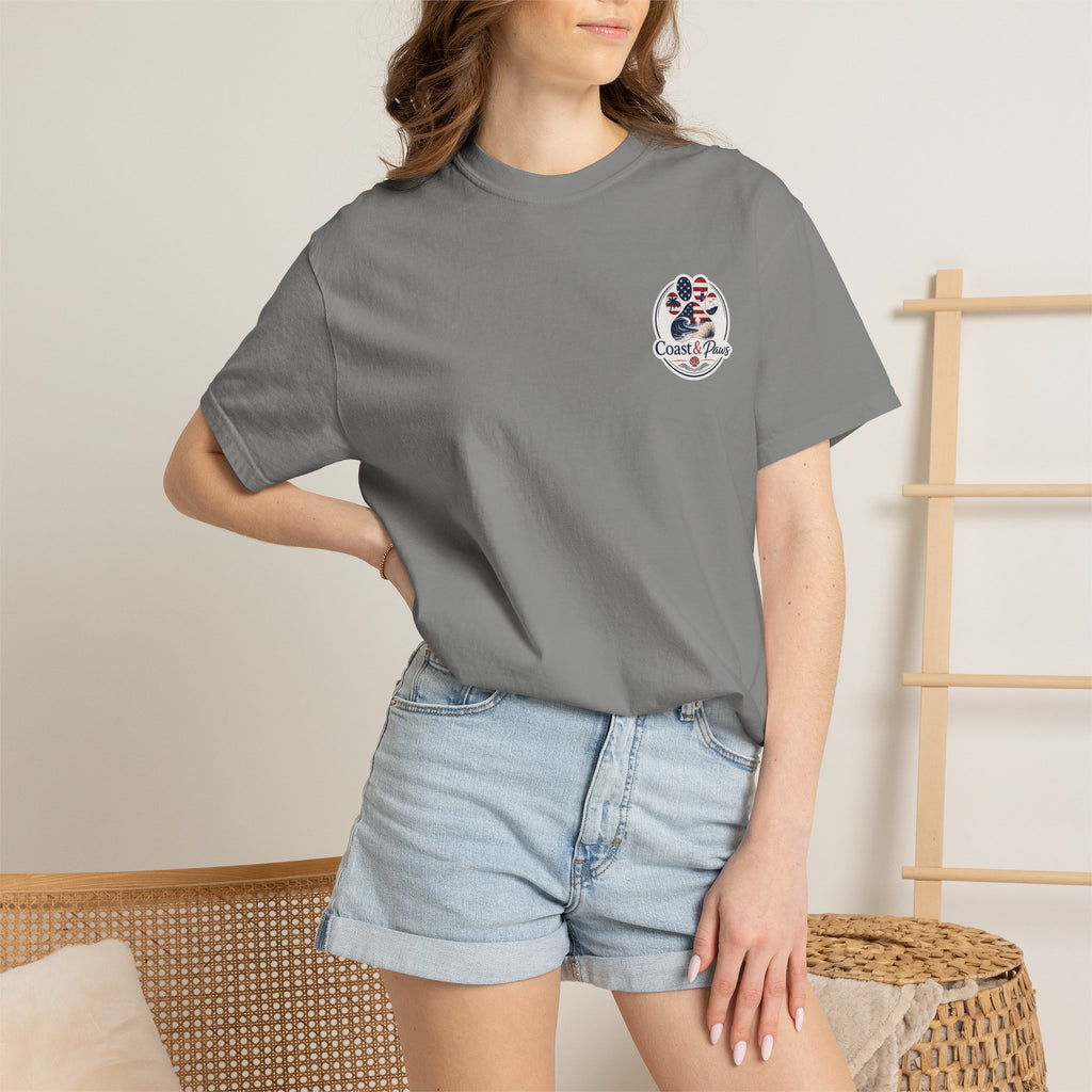 Coast & Paws Signature (Red, White & Blue) Unisex Garment-Dyed T-shirt