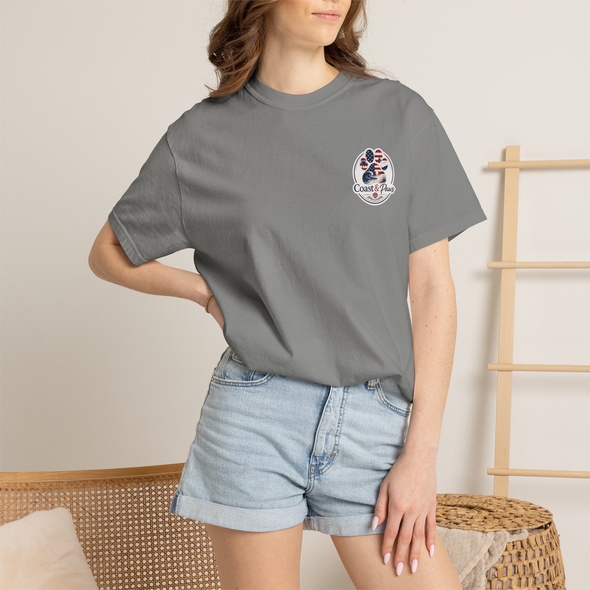 Coast & Paws Signature (Red, White & Blue) Unisex Garment-Dyed T-shirt