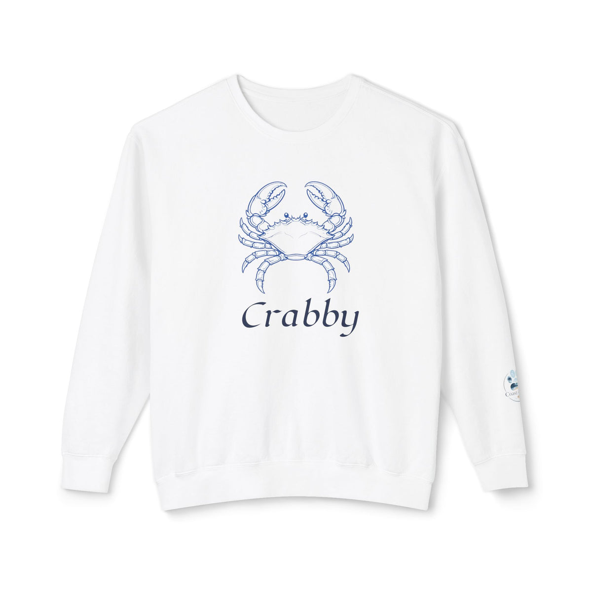 Crabby Blue Crab Sweatshirt — Coastal Nautical Crewneck
