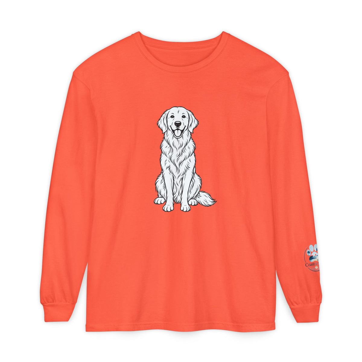 Golden Retriever Front & Back Unisex Long Sleeve Tee