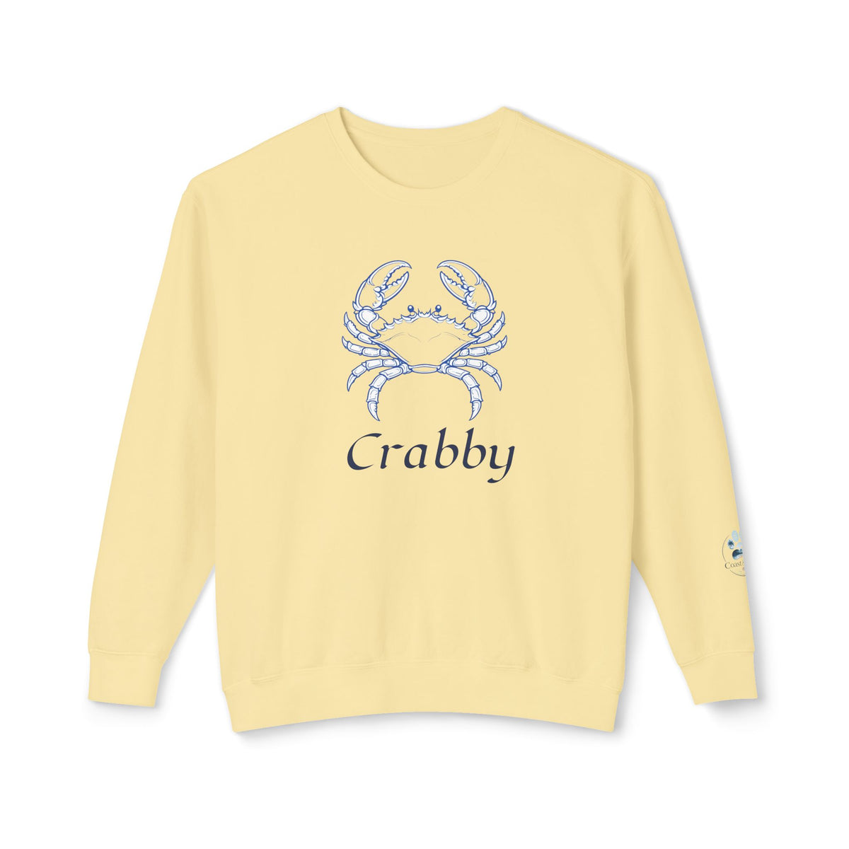 Crabby Blue Crab Sweatshirt — Coastal Nautical Crewneck