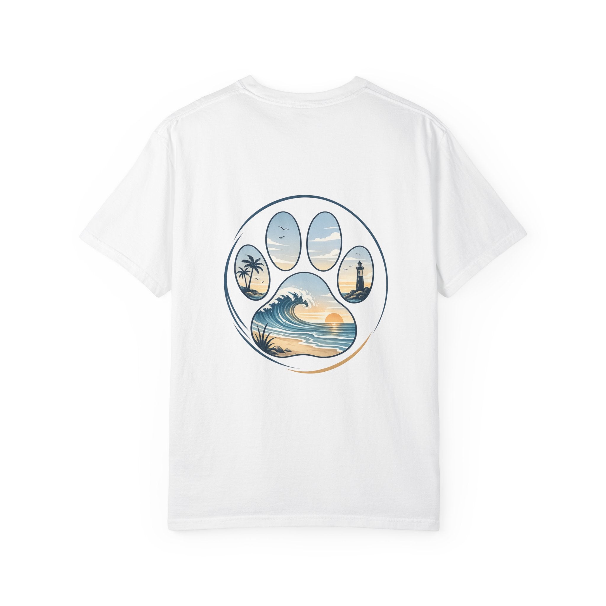 Coast & Paws Signature (Coastal Blue) Unisex Garment-Dyed T-shirt
