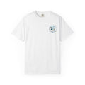 Paws Tides & Good Vibes T-Shirt | Beach Dog Paw Print Coastal Scene
