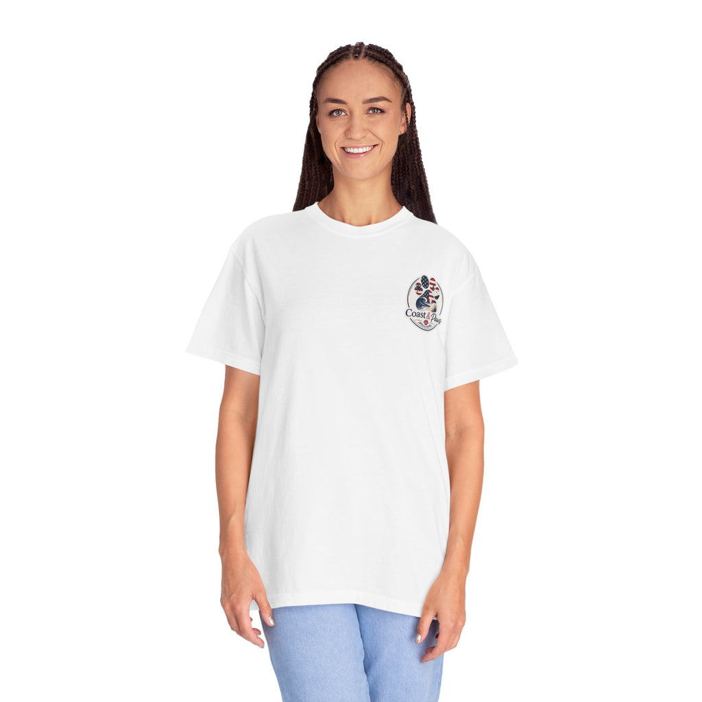 Coast & Paws Signature (Red, White & Blue) Unisex Garment-Dyed T-shirt