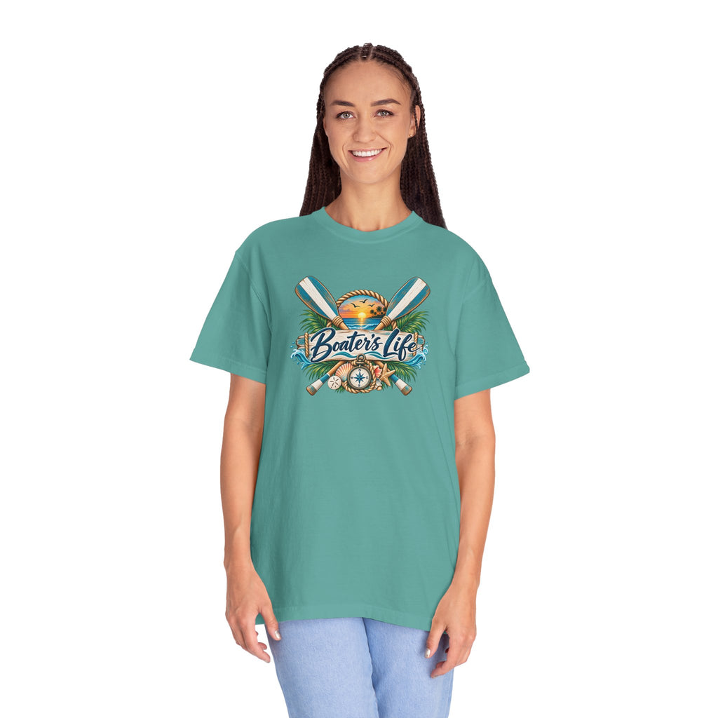 Boater's Life T-Shirt — Nautical Oars & Compass Beach Tee
